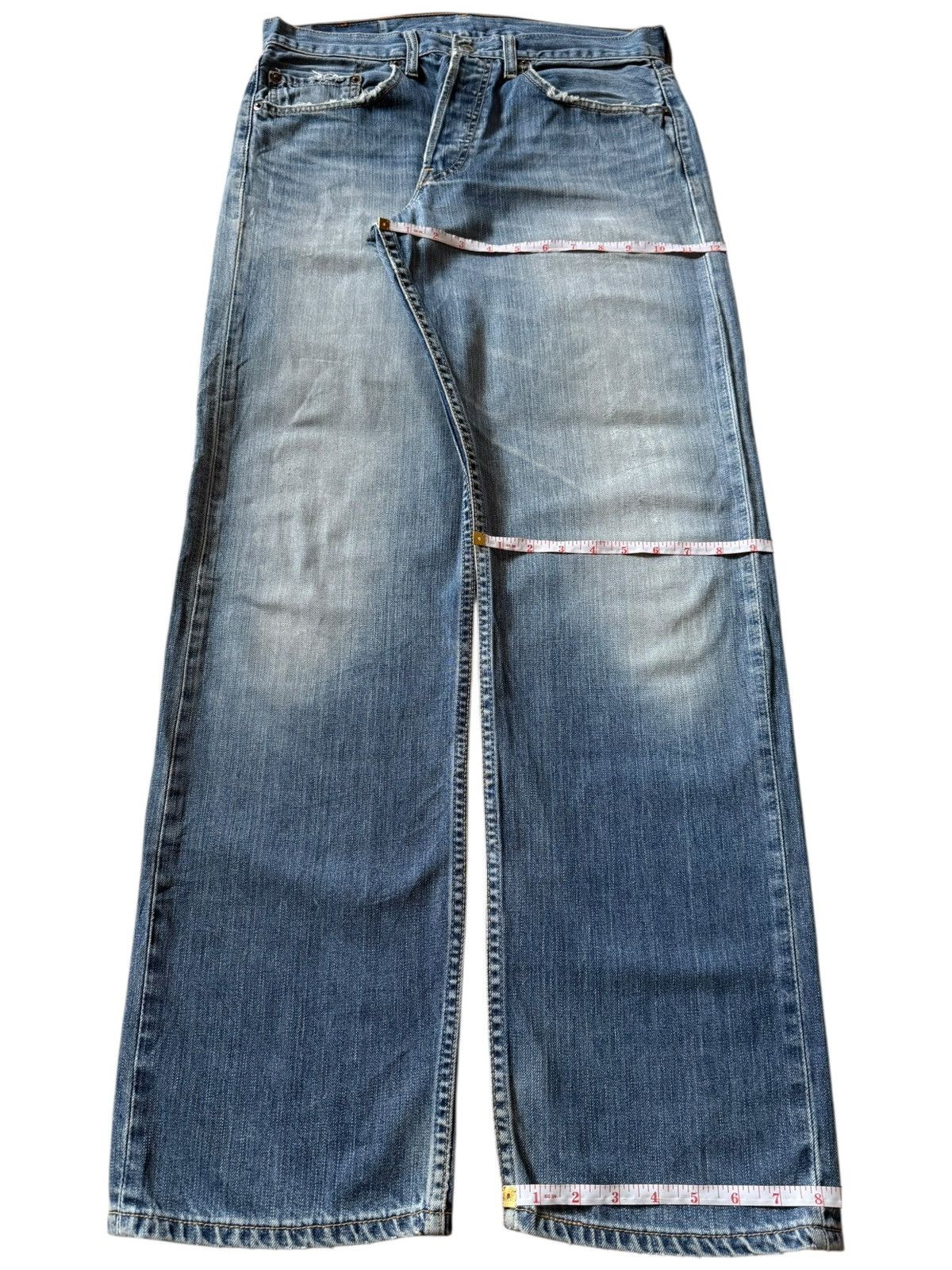 Levi's Vintage 90s Levis 501 Faded Wash Patches Distress Jeans Size US 32 / EU 48 - 8 Thumbnail