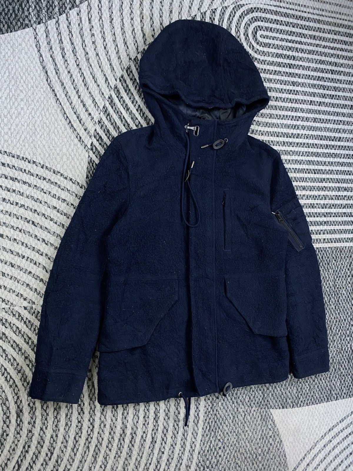 NANO universe NANO Universe Japan Multipocket Wool Hoodie Jacket Size US S / EU 44-46 / 1 - 3 Thumbnail