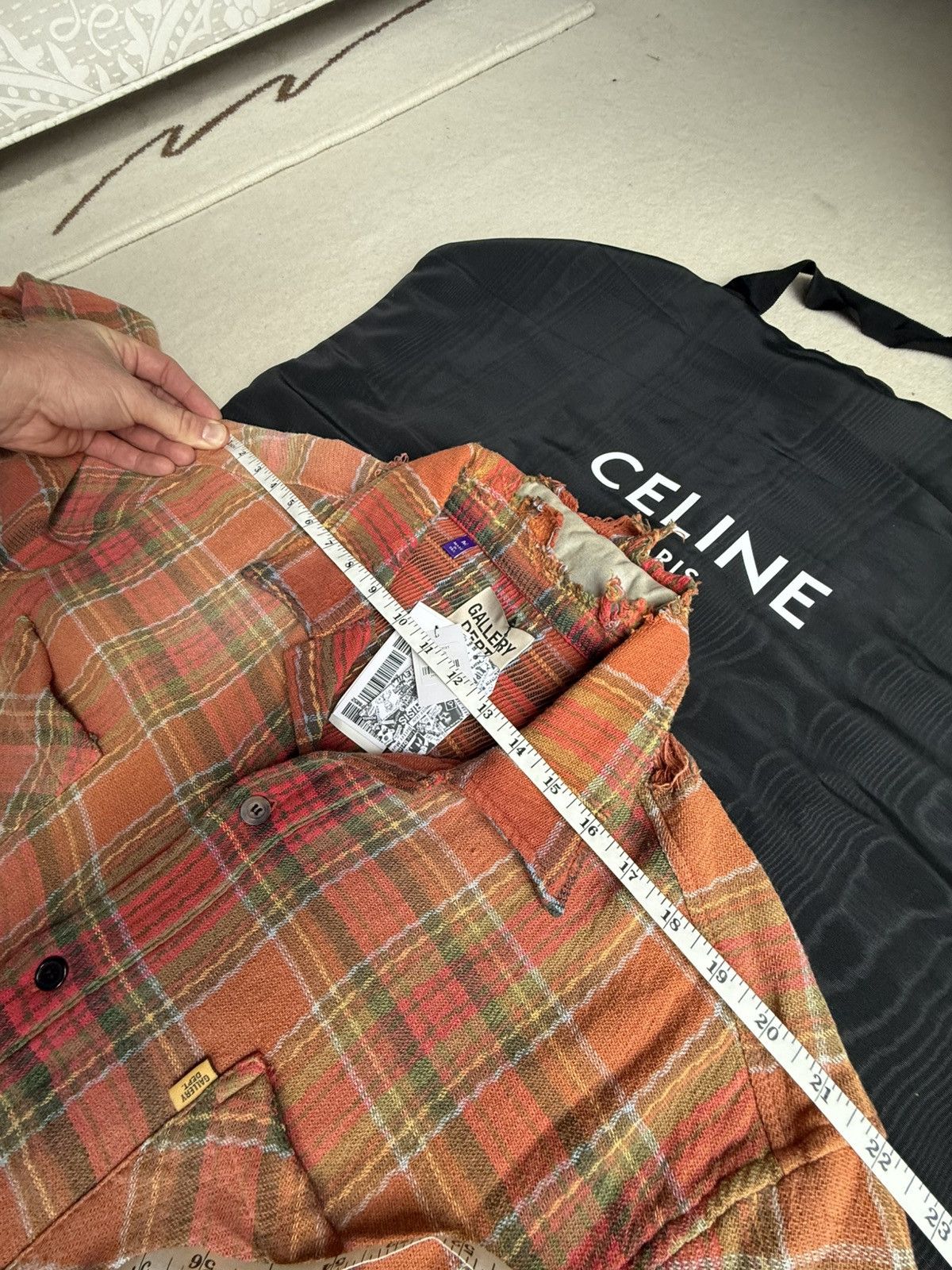 Gallery Dept. Gallery Dept Marley Distressed Checked Cotton-Flannel Shirt Size US M / EU 48-50 / 2 - 4 Thumbnail