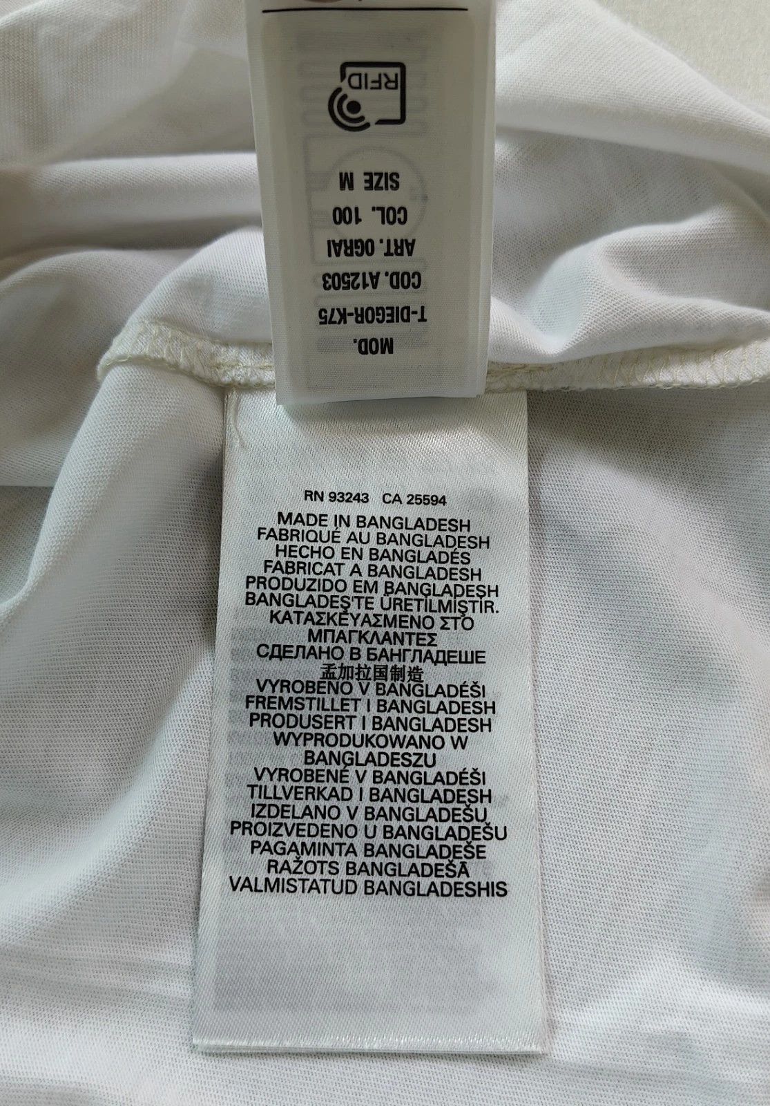 Diesel DIESEL White T-shirt T-Diegor-K75 T 4158 Size US M / EU 48-50 / 2 - 7 Thumbnail