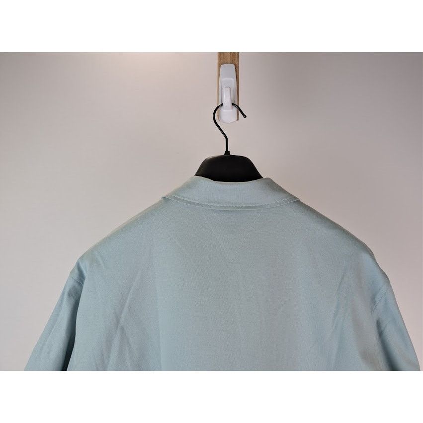 Bottega Veneta o1rshd1 Double Layer Light Cotton Polo Shirt in Stone Blue Size US S / EU 44-46 / 1 - 11 Thumbnail