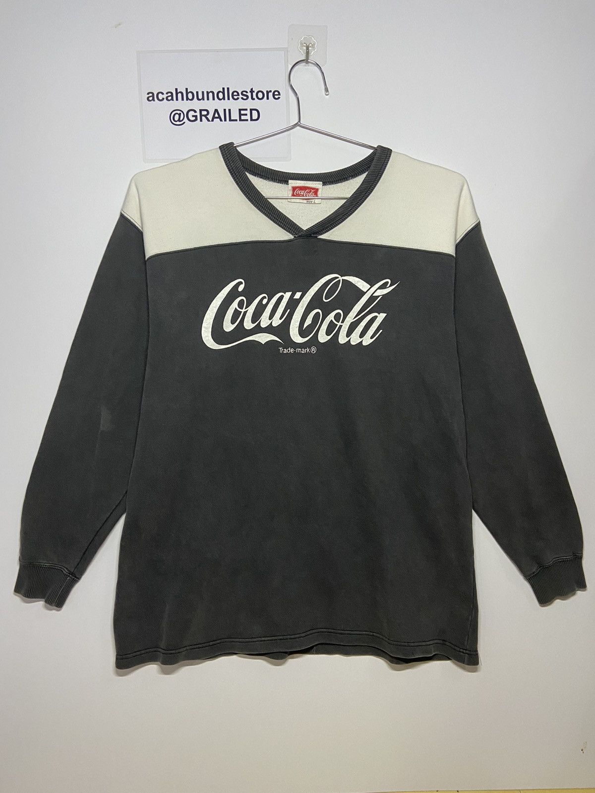 Coca Cola COCA-COLA 1994 VINTAGE BLACK WHITE SWEATSHIRT Size US L / EU 52-54 / 3 - 1 Thumbnail