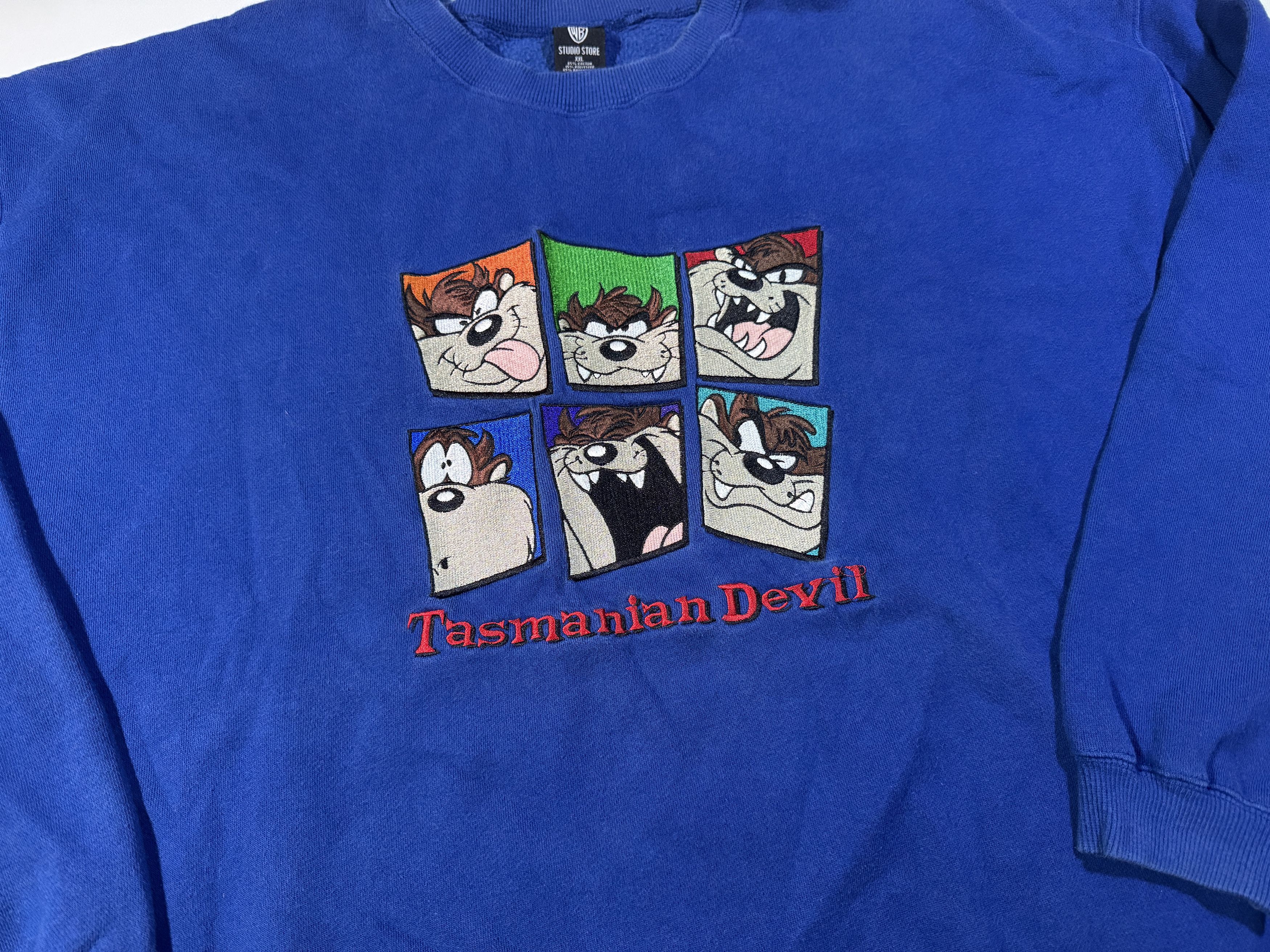 Warner Bros Vintage 1996 Tasmanian Devil Sweatshirt Size US XXL / EU 58 / 5 - 2 Thumbnail