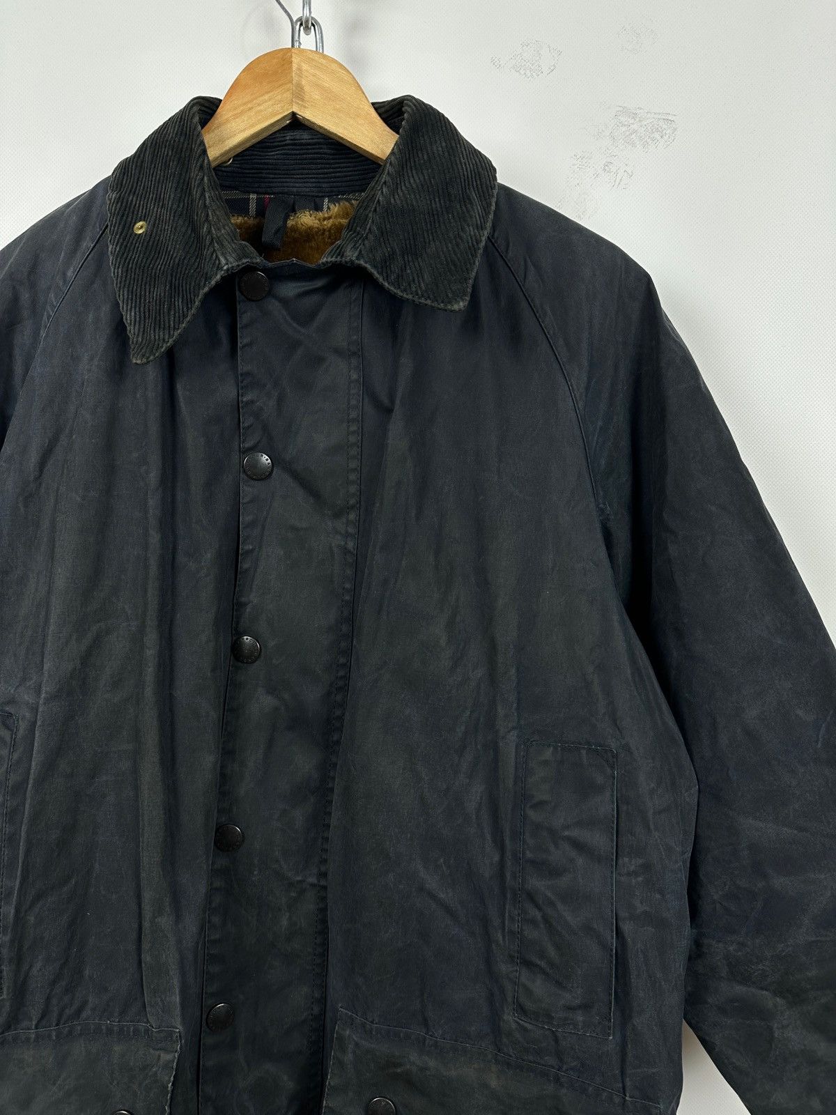 Barbour Vintage Barbour Beaufort Navy Waxed Jacket/Warm Pile Lining Size US L / EU 52-54 / 3 - 8 Thumbnail
