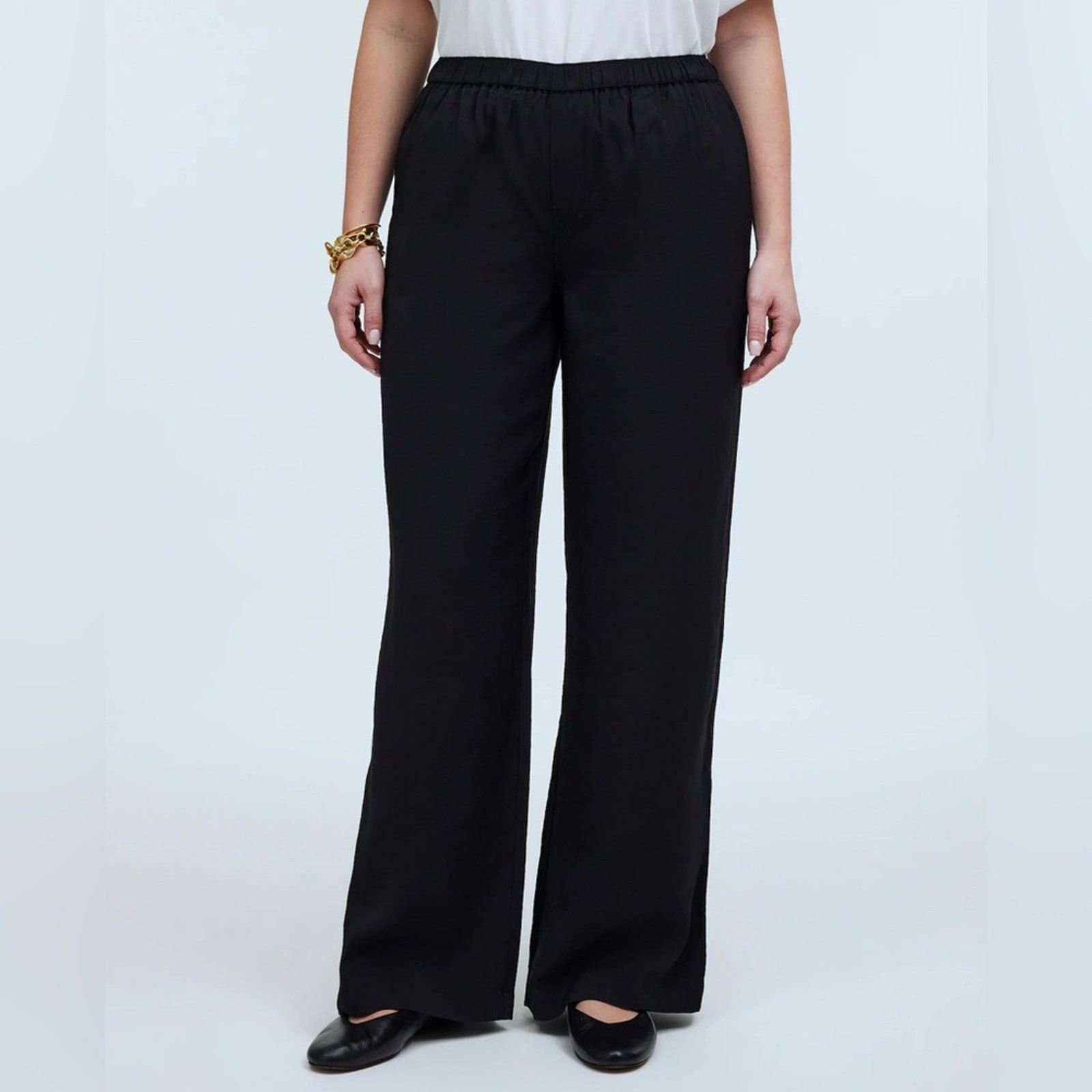 Madewell NEW - Madewell Pull-On Wide-Leg Pants in Softdrape - XS -$98 Size 25" / US 0 / IT 36 - 2 Thumbnail