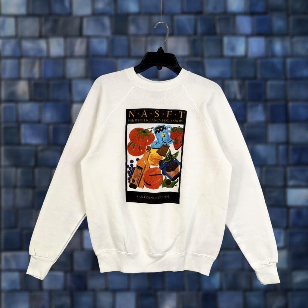 Tultex Vintage Food Sweatshirt Mens Medium NASFT Show San Francisco 1994 90s Size US M / EU 48-50 / 2 - 1 Thumbnail