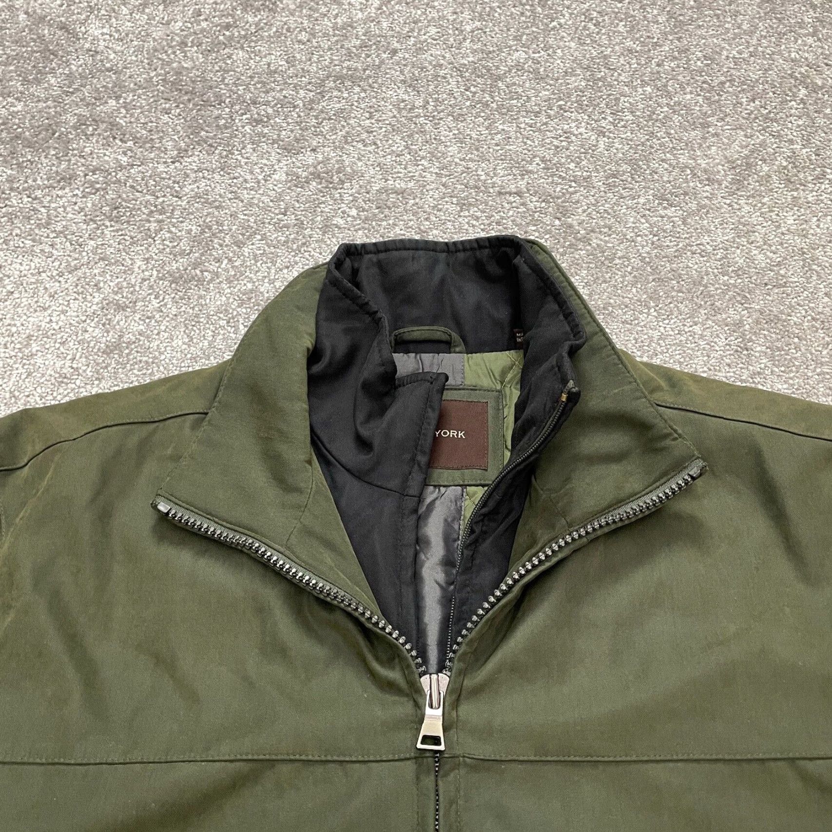 Vintage Mark New York Jacket Medium Mens Army Green Quilted Lining Full Zip Outdoor Hike Size US M / EU 48-50 / 2 - 3 Thumbnail