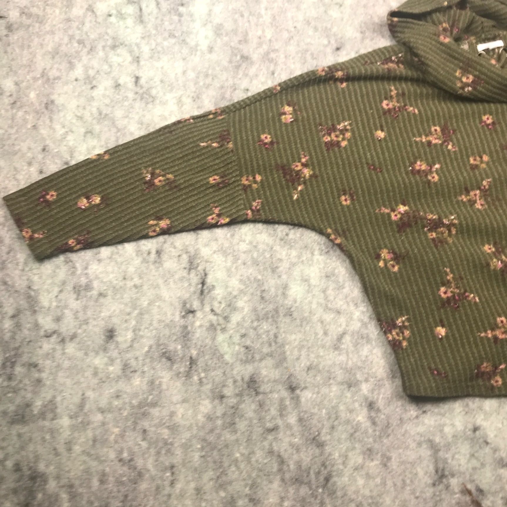 Vintage Maurices Womens Blouse Shirt Cowl Neck Lace-Up Back Floral 0 Pink Long Sleeve Plus Size Size XS / US 0-2 / IT 36-38 - 3 Thumbnail