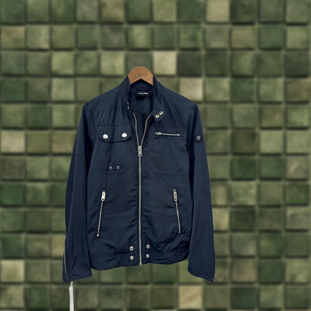Diesel VINTAGE Diesel Jacket Nylon Blue Bomber Zip Shirt Mens S Diesel Vintage 80s 90s Biker Streetwear Size US S / EU 44-46 / 1 - 1 Thumbnail