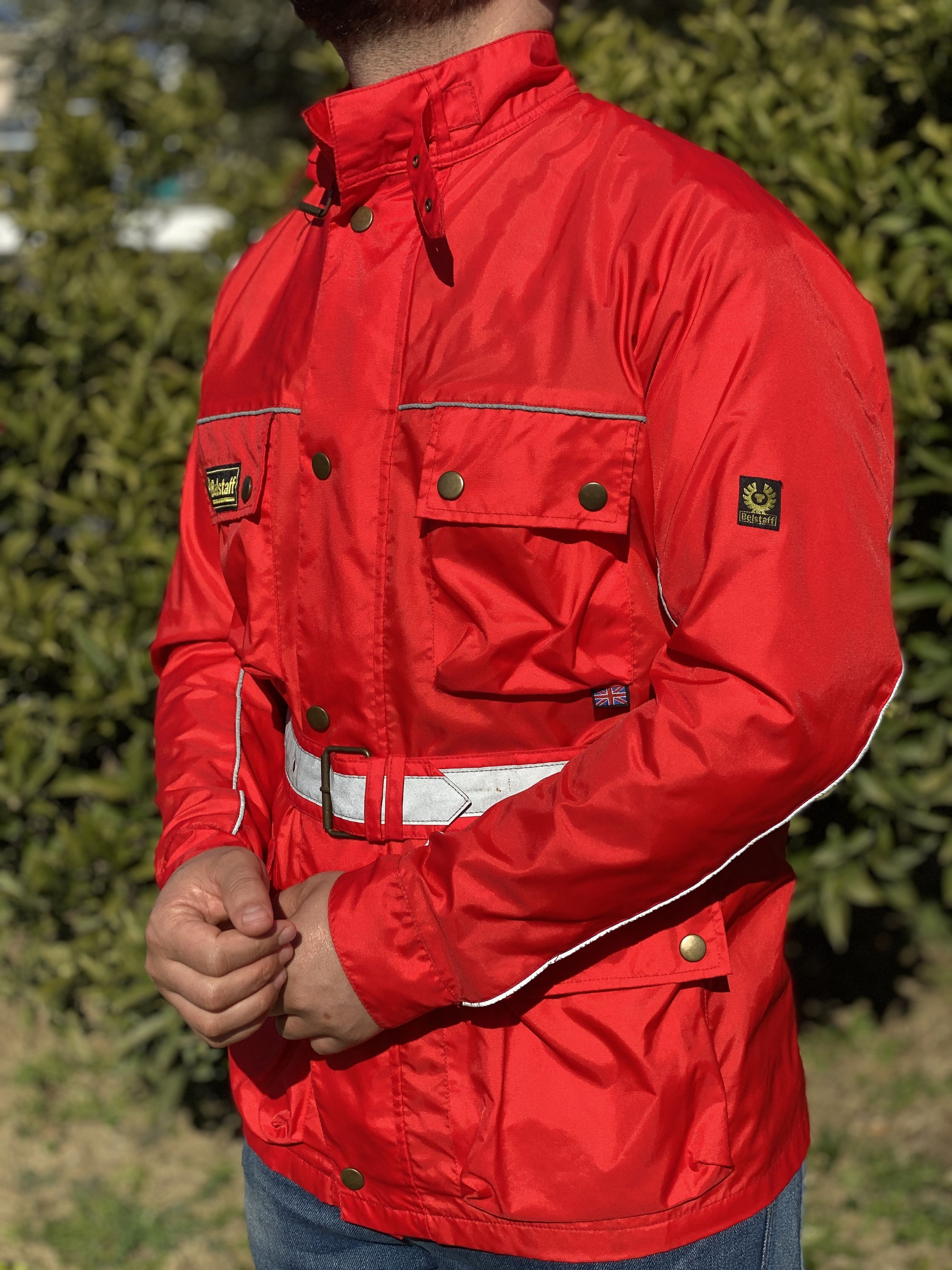 Belstaff Motorcycle Rider Jacket Belted Roadmaster Size 46 M