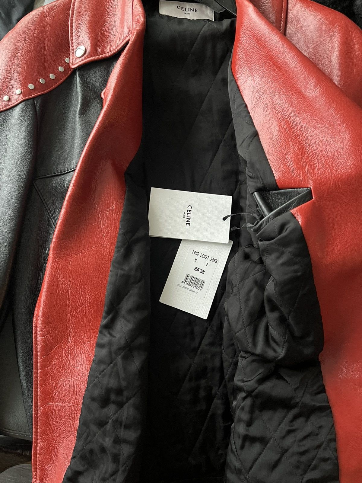 Celine × Hedi Slimane $7,500 Super Runway Celine Hedi Slimane Biker Leather Jacket Size US XL / EU 56 / 4 - 18 Thumbnail