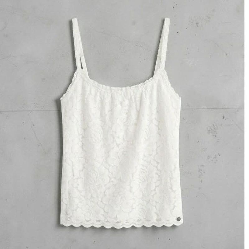 Abercrombie & Fitch VINTAGE Abercrombie & Fitch Lace Tank White Y2K Cami XS Size XS / US 0-2 / IT 36-38 - 1 Thumbnail