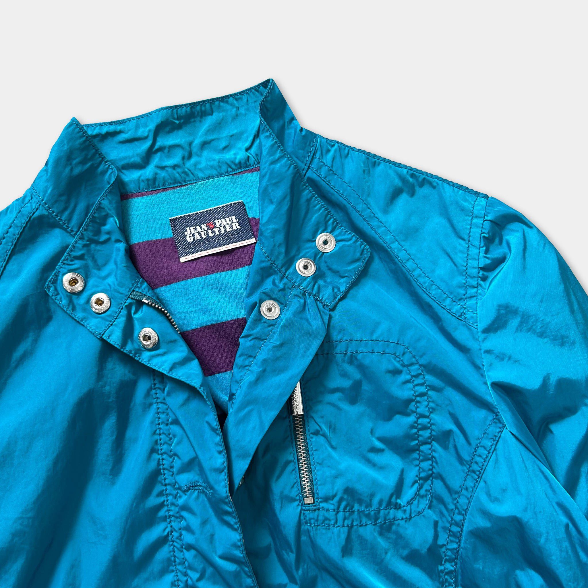 Jean Paul Gaultier Jean Paul Gaultier Turquoise Multipocket Bomber Jacket Size US S / EU 44-46 / 1 - 2 Thumbnail