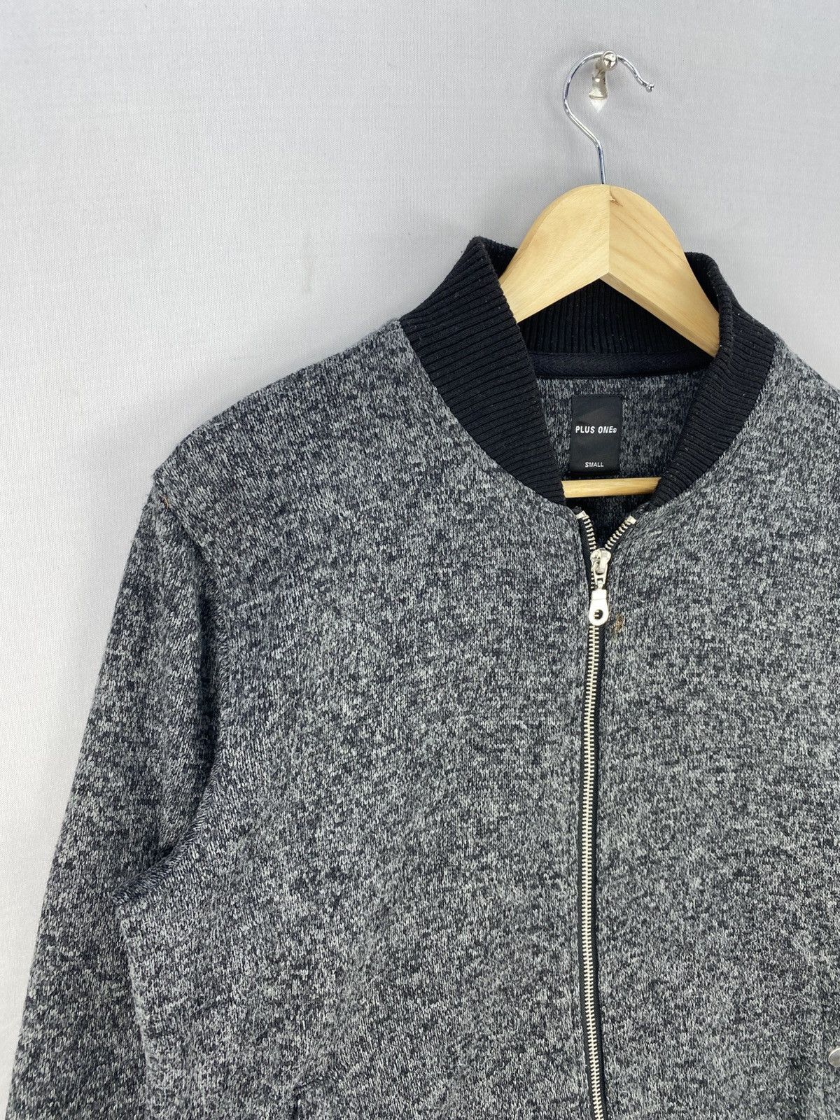 Plus One Clothing Vintage Y2K Plus One Knitwear Bomber Zipper Jacket Size US S / EU 44-46 / 1 - 2 Thumbnail