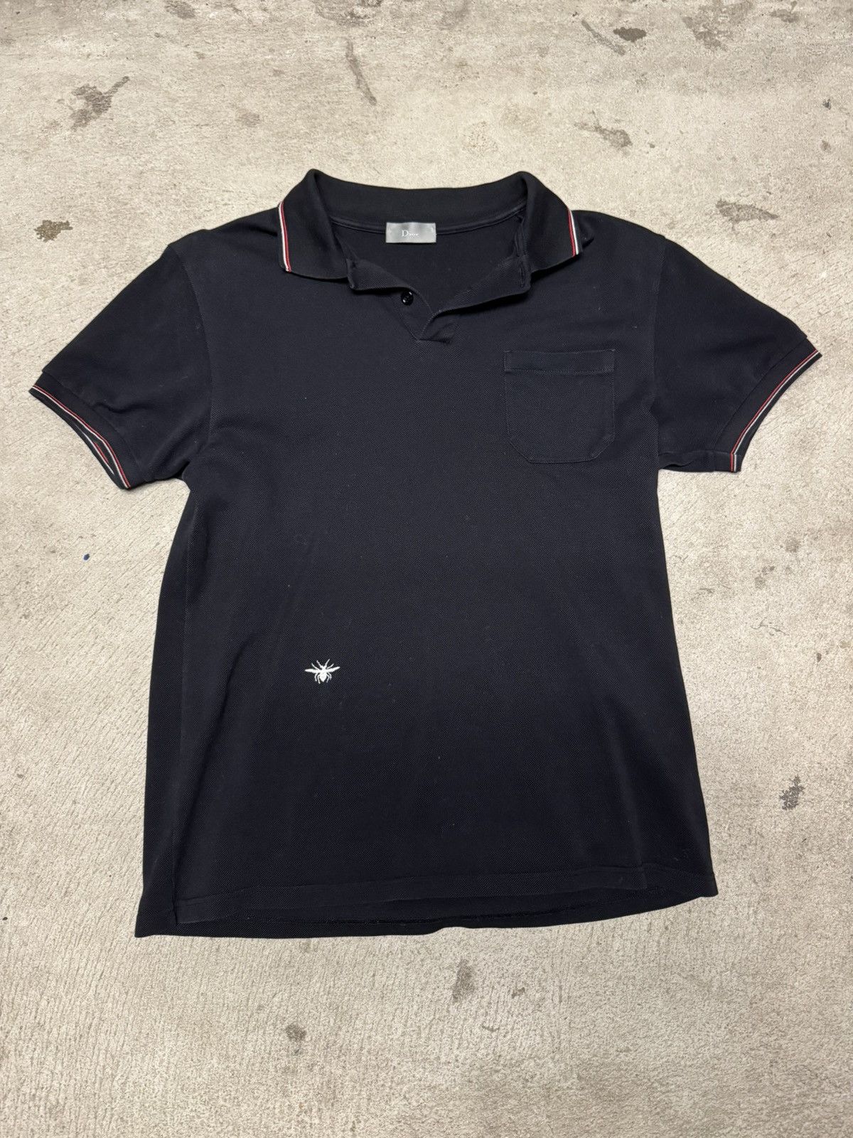 Dior Dior Homme SS06 Black Polo Shirt Rhinestones in size S | Grailed