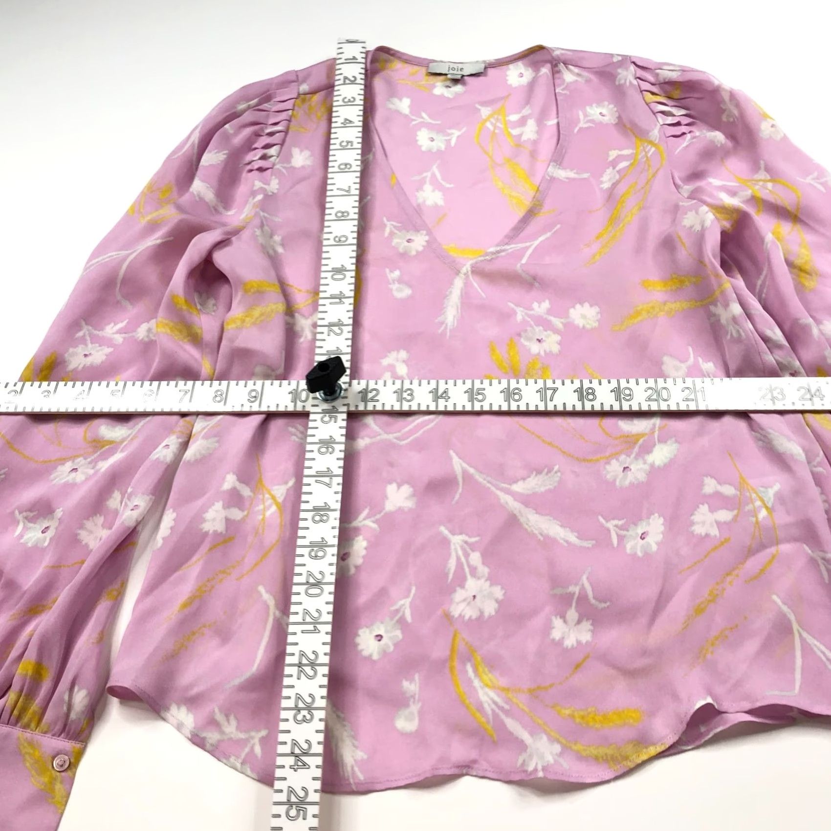 Joie Joie XS 100% Silk Womens Pullover Top Blouse All Over Print Motif Pink MINT Nike? Size XS / US 0-2 / IT 36-38 - 6 Thumbnail