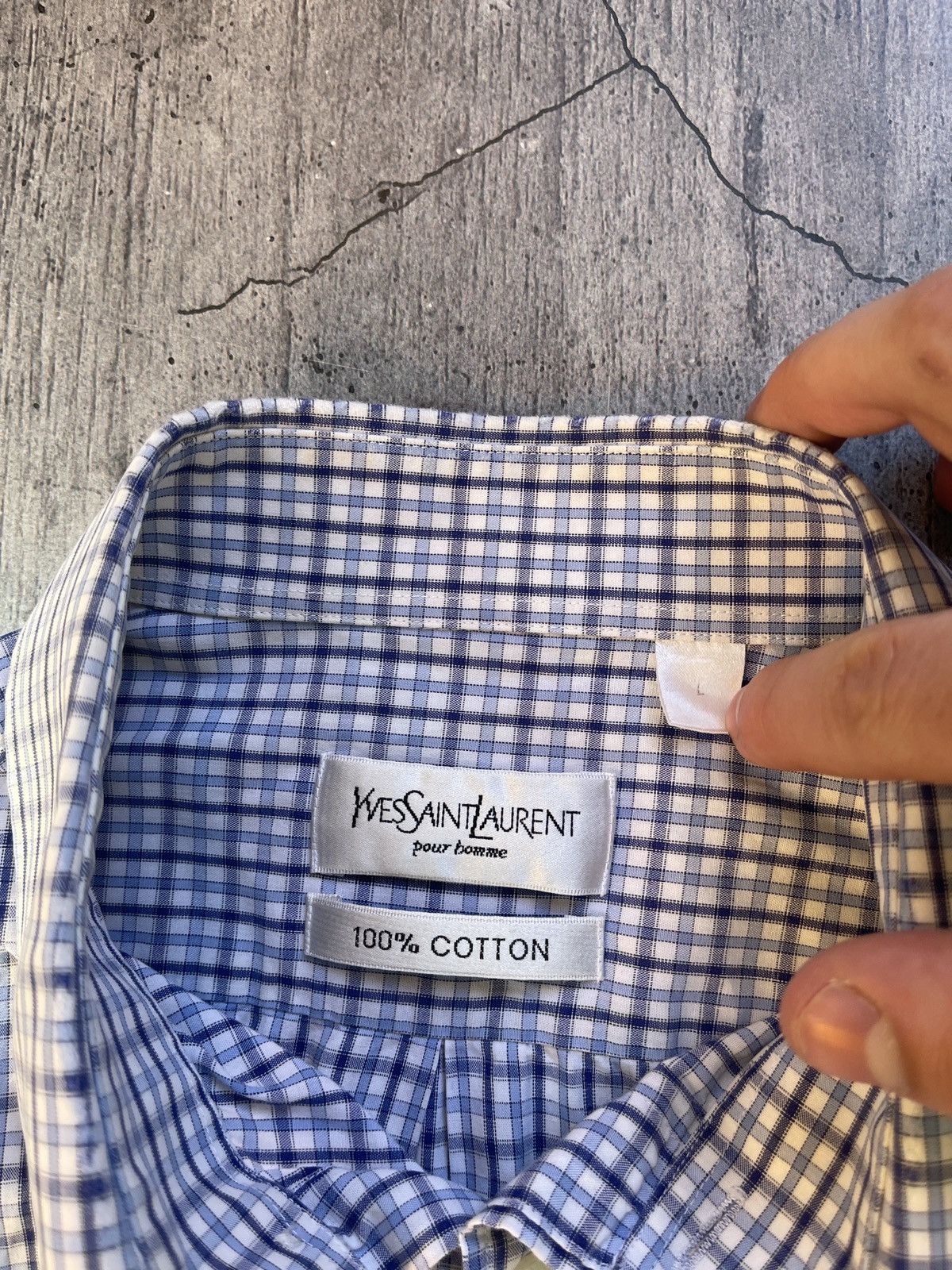 Vintage × Yves Saint Laurent Yves Saint Laurent Shirt Size US L / EU 52-54 / 3 - 4 Thumbnail