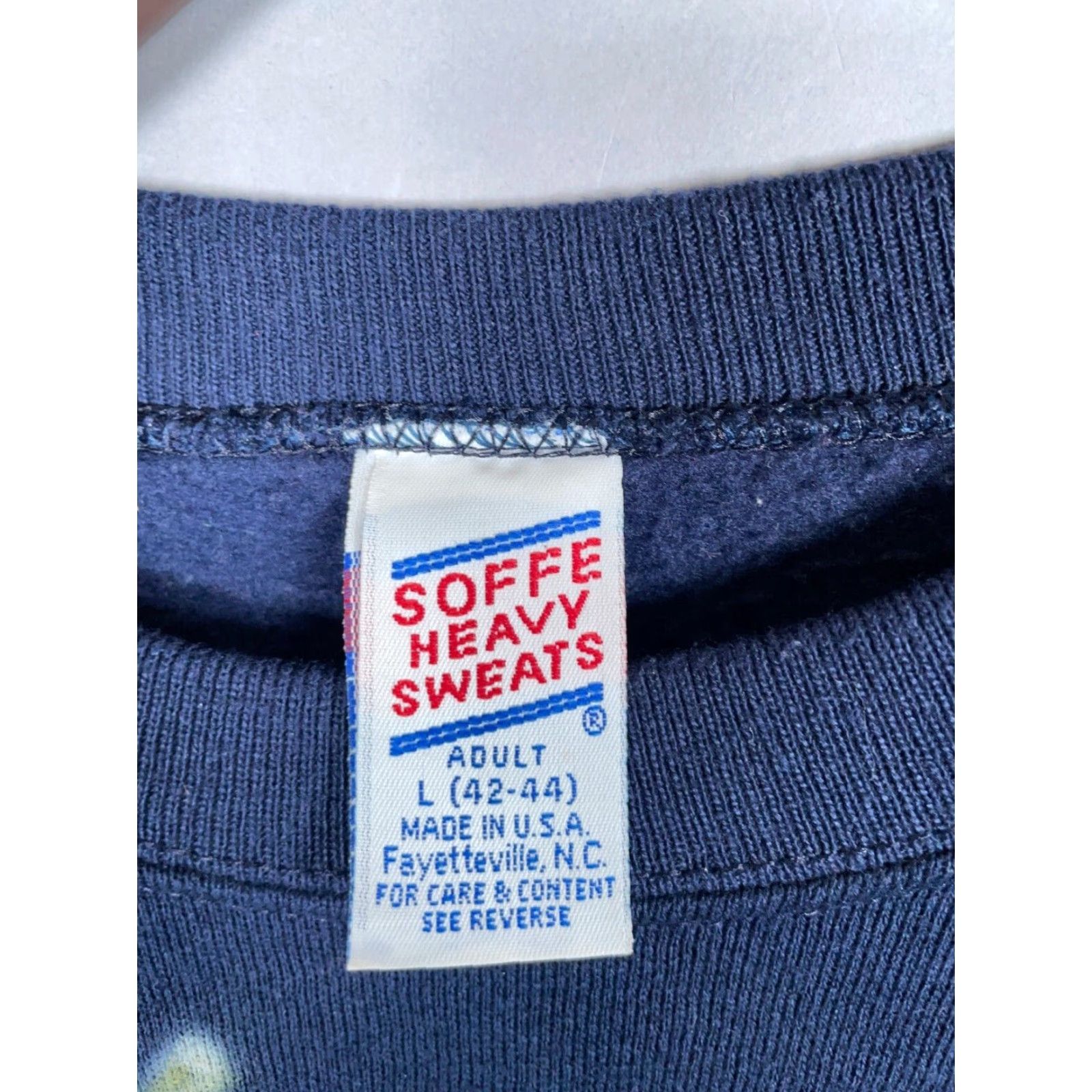 Soffe VINTAGE Soffe Heavy Sweats Sweatshirt Tennis Anyone Adult Large Dark Blue Graphic Print Crew Neck Long Sleeve Men’s Regular Pullover 90s Retro Size US L / EU 52-54 / 3 - 4 Thumbnail