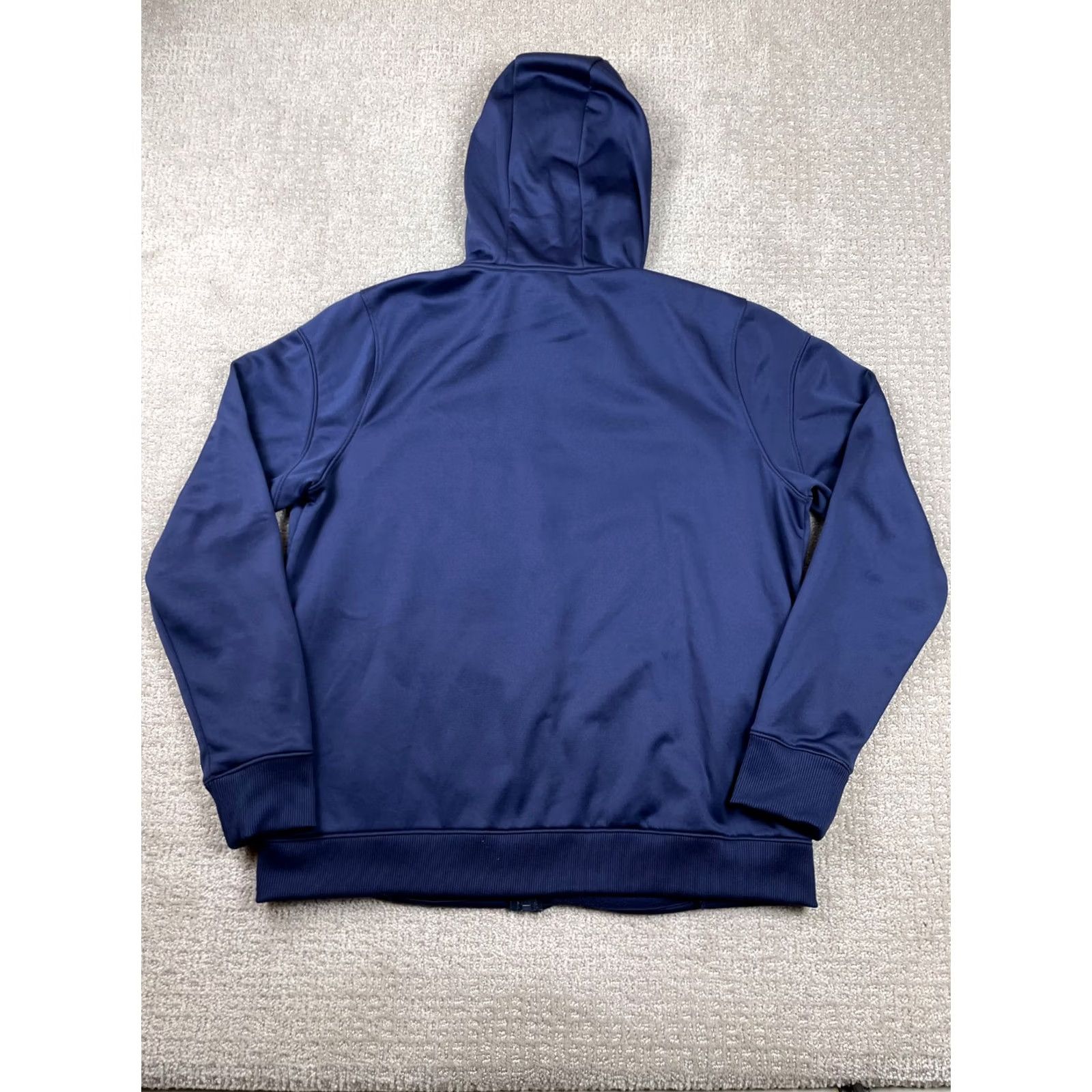 Under Armour Under Armour Hoodie Mens Large Navy Blue Fleece Full Zip Jacket Hiking Outdoors Size US L / EU 52-54 / 3 - 6 Thumbnail