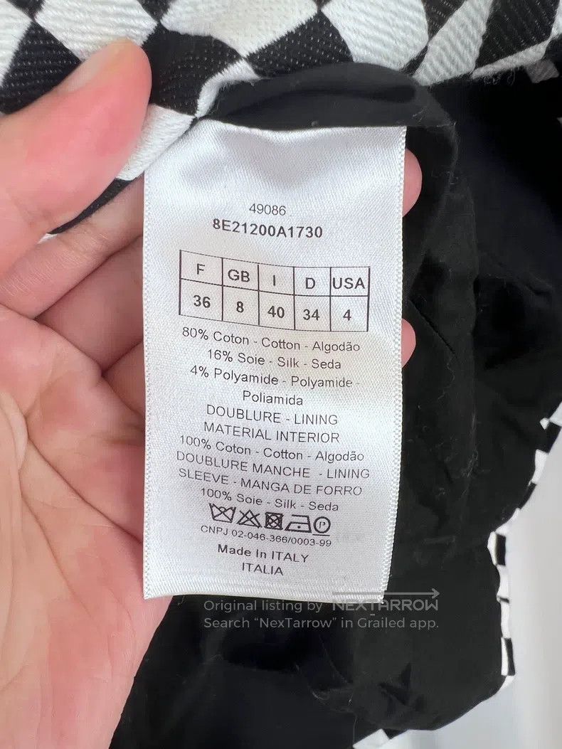 Dior Dior Black and white checkerboard suit jacket letter logo Size XS / US 0-2 / IT 36-38 - 4 Thumbnail