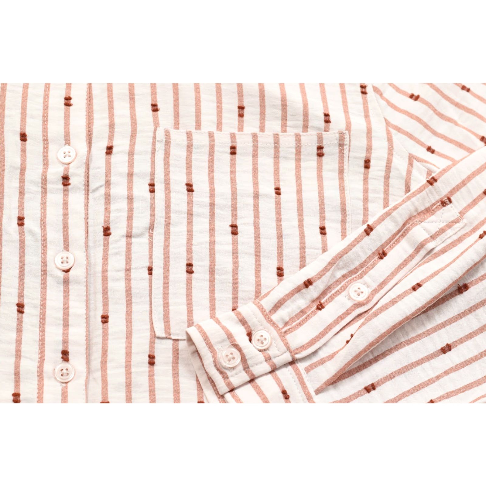 Torrid Torrid Button-Up Shirt Womens Plus Size 2 Pink Striped Long Sleeve Button Down Rayon Regular Fit Casual Spring Summer Fall Winter Size XS / US 0-2 / IT 36-38 - 6 Thumbnail