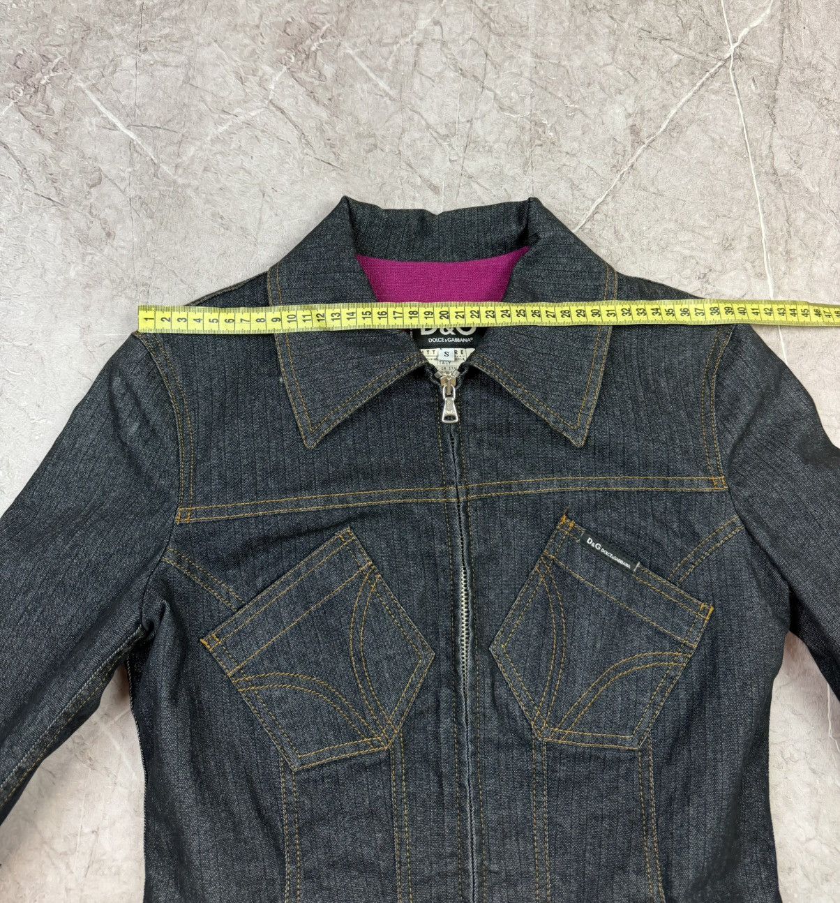Dolce & Gabbana Dolce & Gabbana Blue Denim Butterfly Jeans Jacket Size S / US 4 / IT 40 - 24 Thumbnail