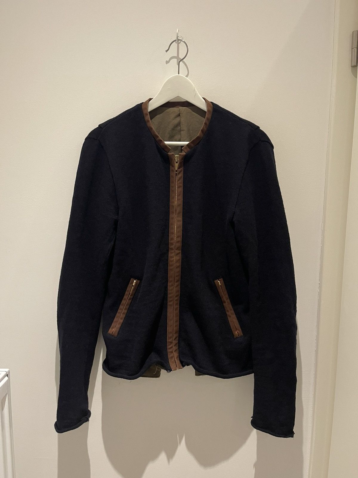 Kolor Kolor Fall 2010 Wool Zip Jacket with Contrast Canvas Tape Size US S / EU 44-46 / 1 - 2 Thumbnail