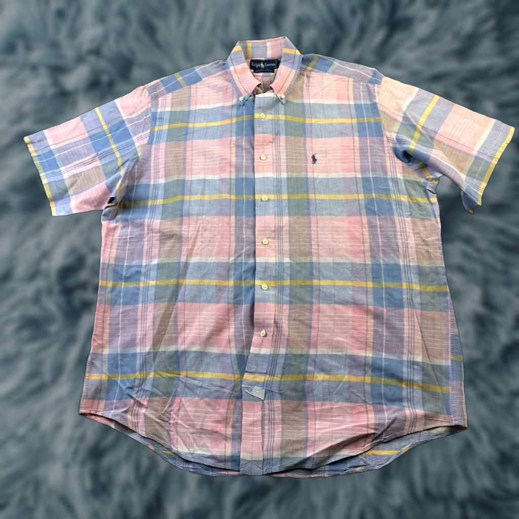 Ralph Lauren Ralph Lauren Shirt Mens Large Pink Plaid Madras Button Up Pony Shirt Size US L / EU 52-54 / 3 - 1 Thumbnail