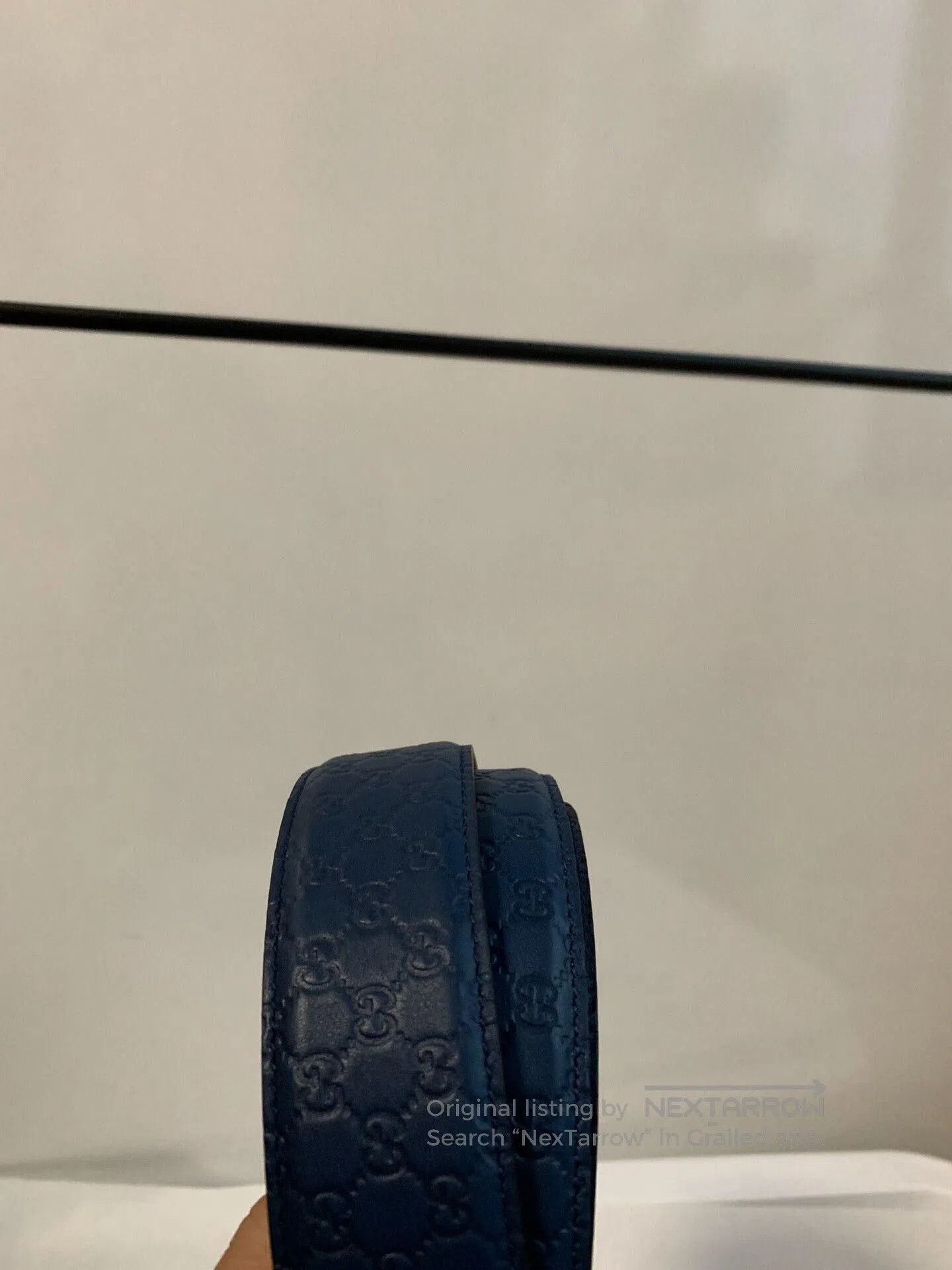 Gucci Gucci Blue Leather Belt. Size ONE SIZE - 4 Thumbnail