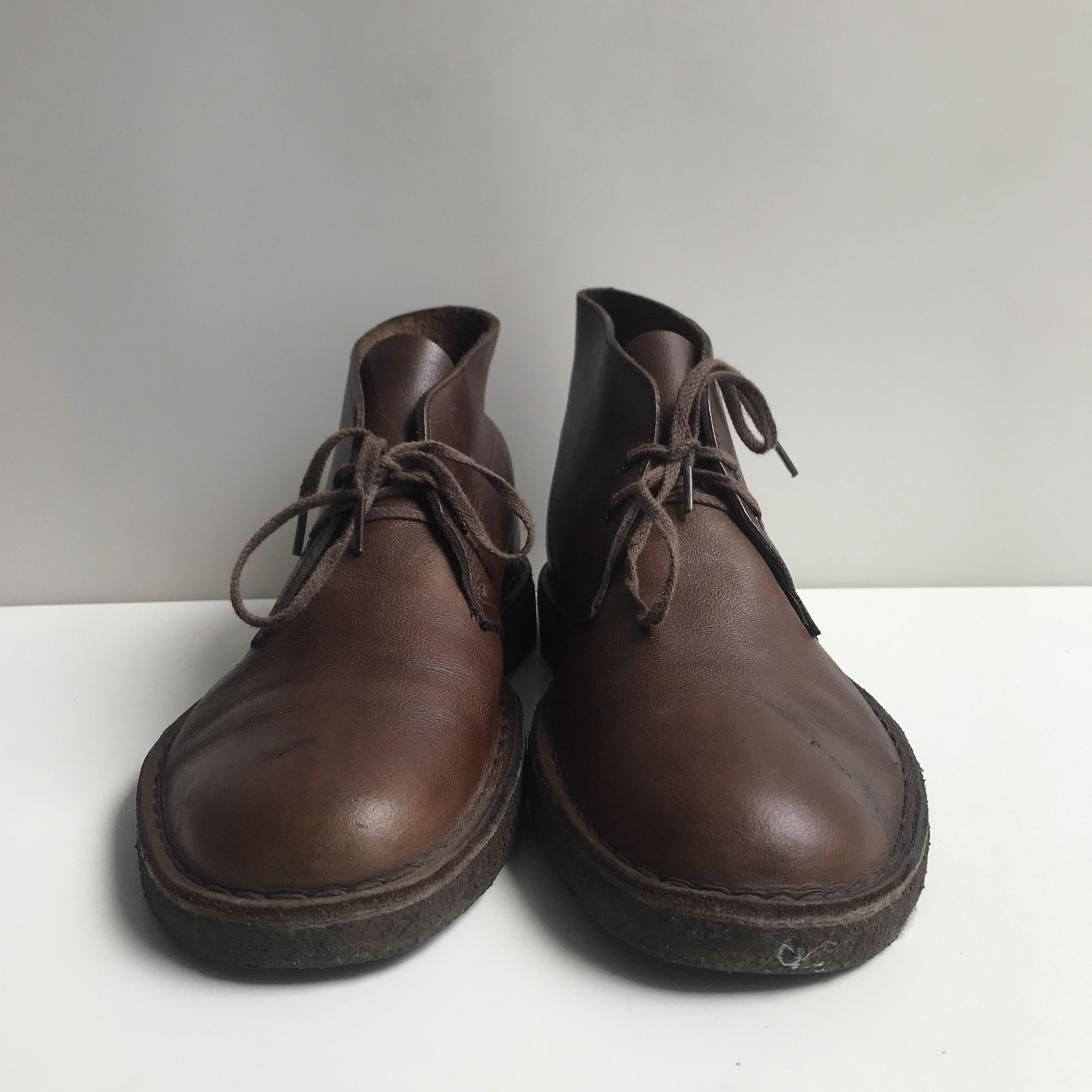Clarks Vintage Clarks Dessert Boots Leather Brown Crazy Horse Size US 8.5 / EU 41-42 - 4 Thumbnail