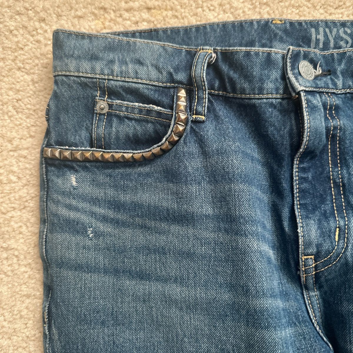 Hysteric Glamour Studded hysteric denim, 2000s Size US 28 / EU 44 - 2 Thumbnail