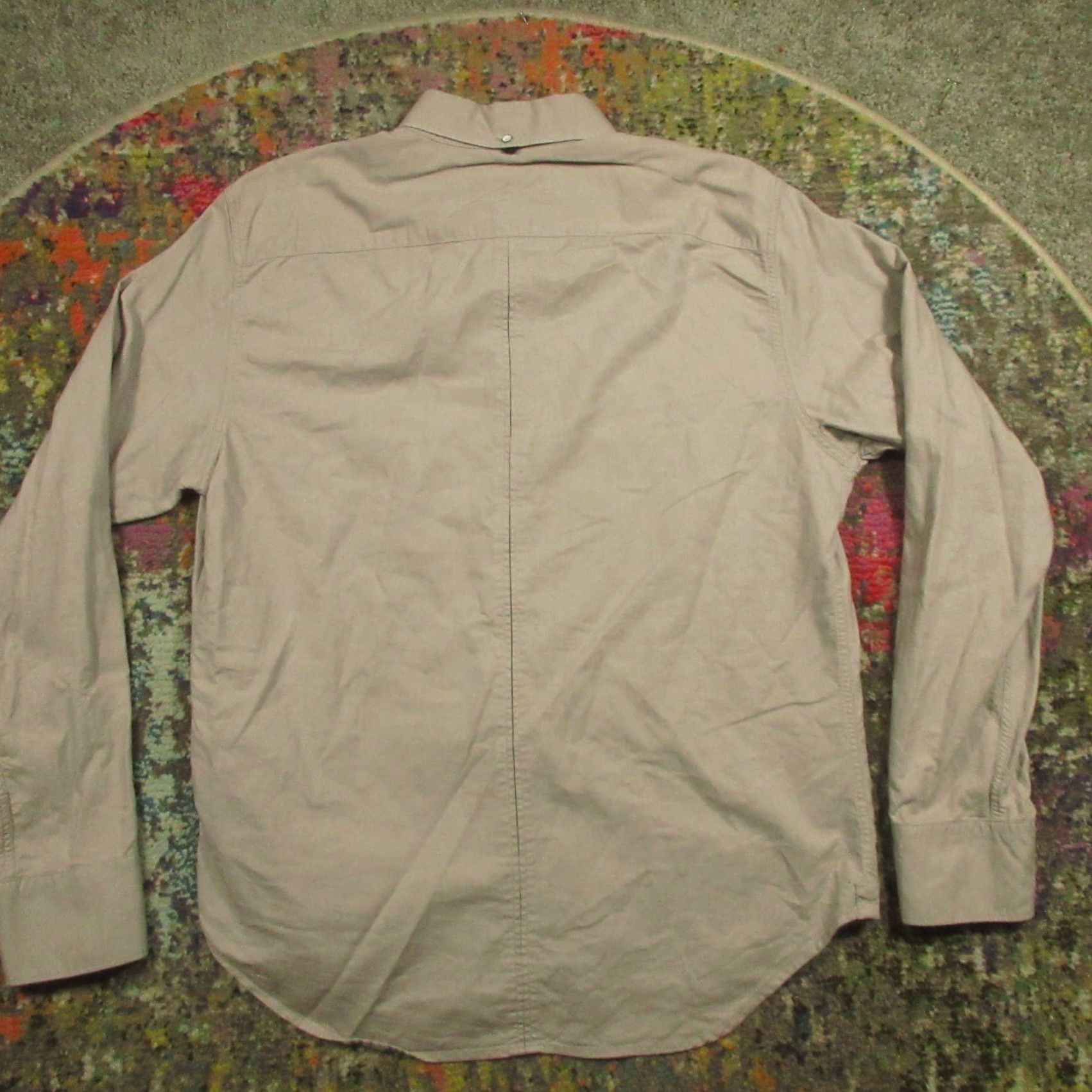 Rag & Bone Rag & Bone Button Down Long Sleeve Shirt Mens L Solid Gray Twill Dress or Casual Size US L / EU 52-54 / 3 - 2 Thumbnail