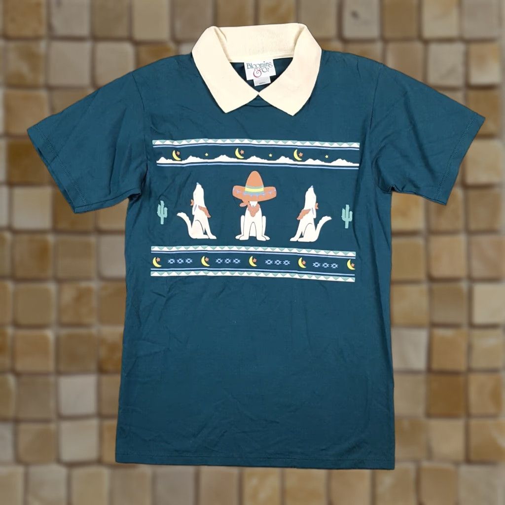 Vintage Vintage 90s Western Cowboy Howling Dog Cactus Size Small Preppy Collared T Shirt Size US S / EU 44-46 / 1 - 1 Thumbnail