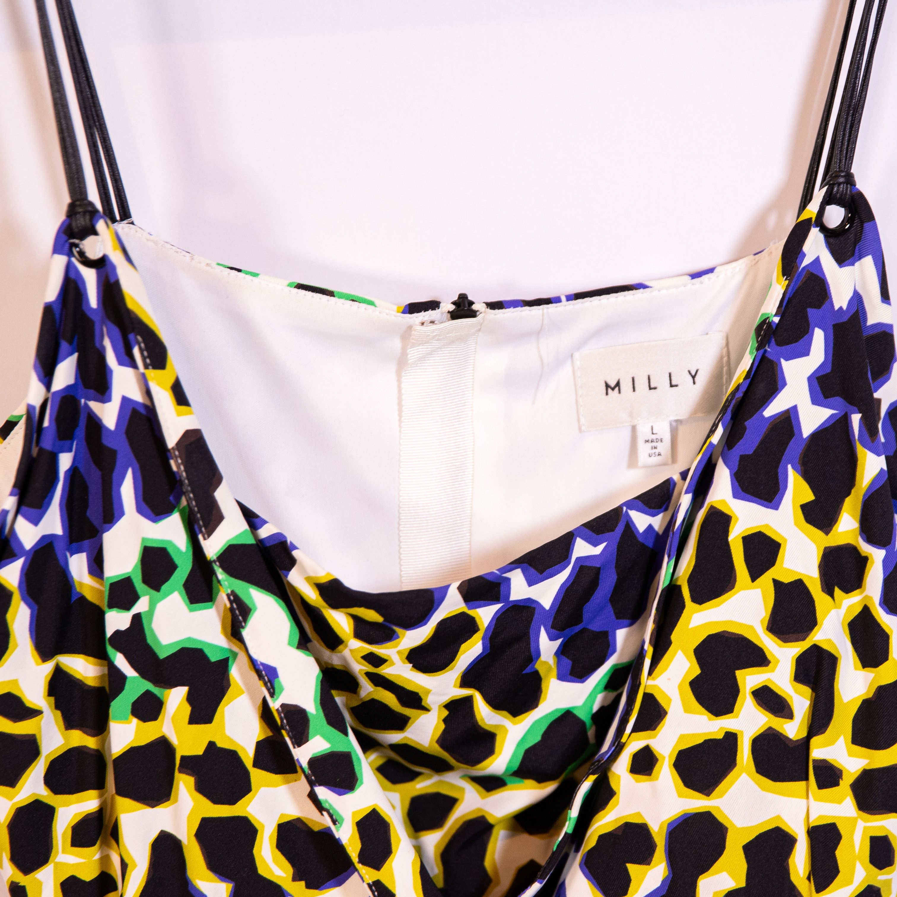 MILLY Milly Grommet Tank Draped Stretch Cheetah Size L / US 10 / IT 46 - 2 Thumbnail