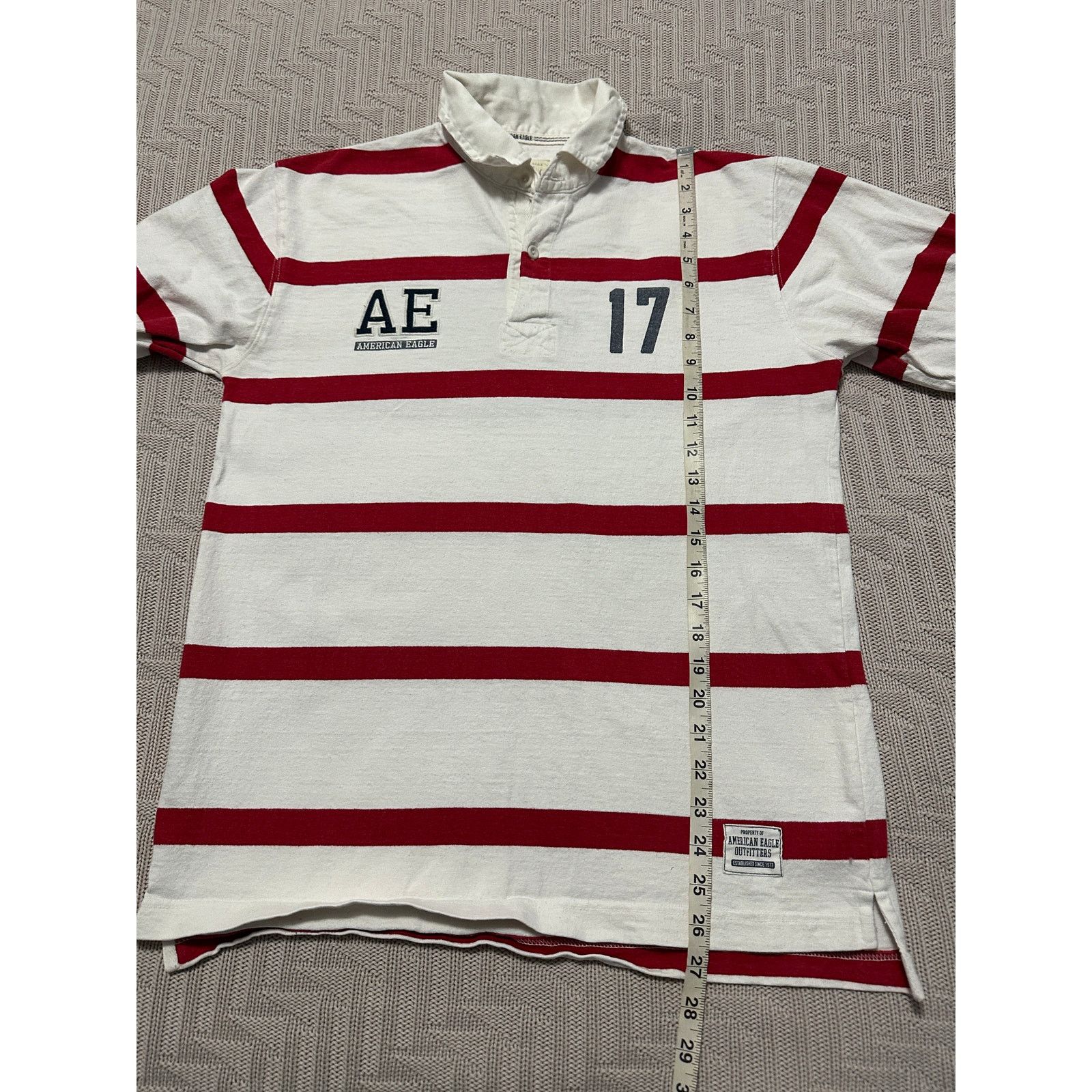 American Eagle Outfitters American Eagle red striped rugby shirt size S Size US S / EU 44-46 / 1 - 6 Thumbnail