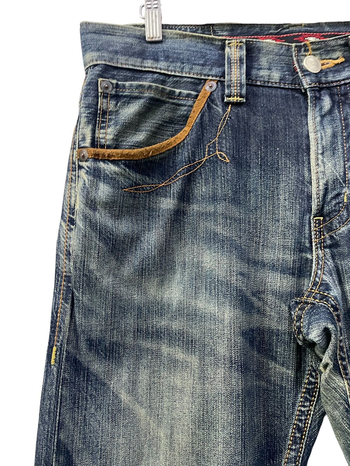 Edwin × Vintage Edwin Japan Exlusive Vintage Straight Cut Suedes trim Jeans Size US 32 / EU 48 - 6 Thumbnail