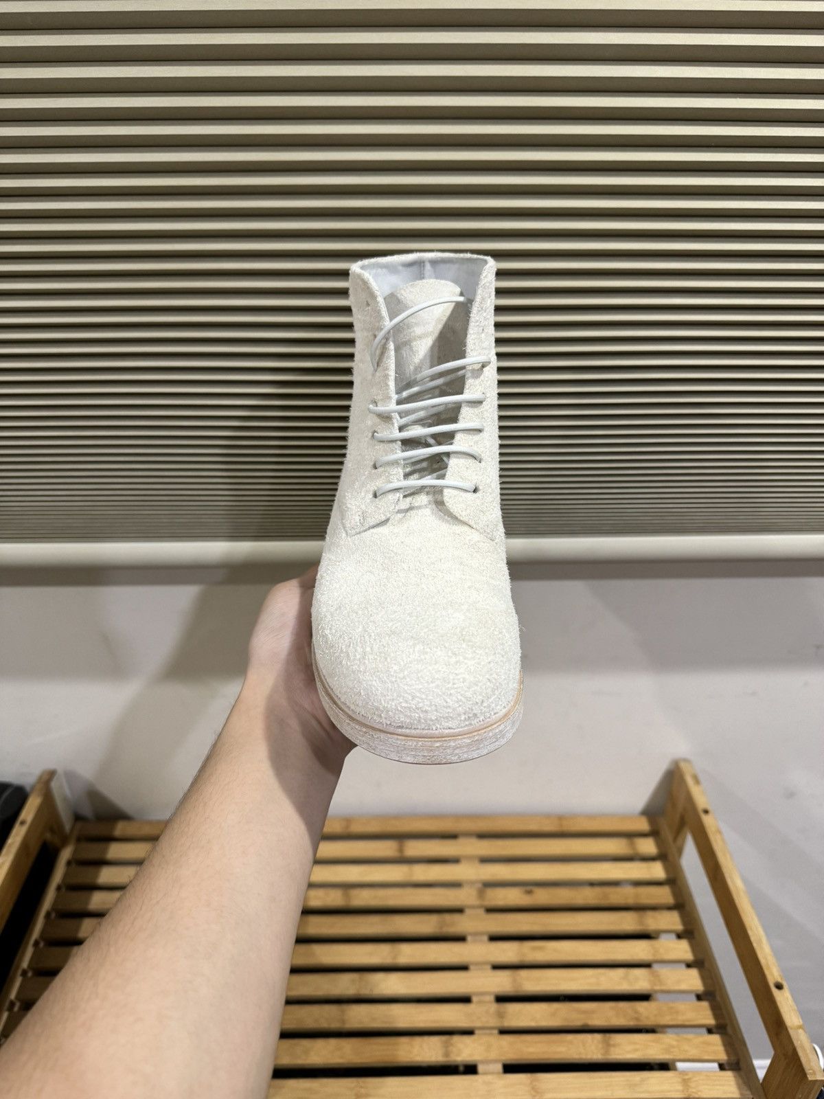 Marsell Marsell Zucca Media Lace-Up Boots Reverse White Leather 38 Size US 5.5 / EU 38 - 9 Thumbnail