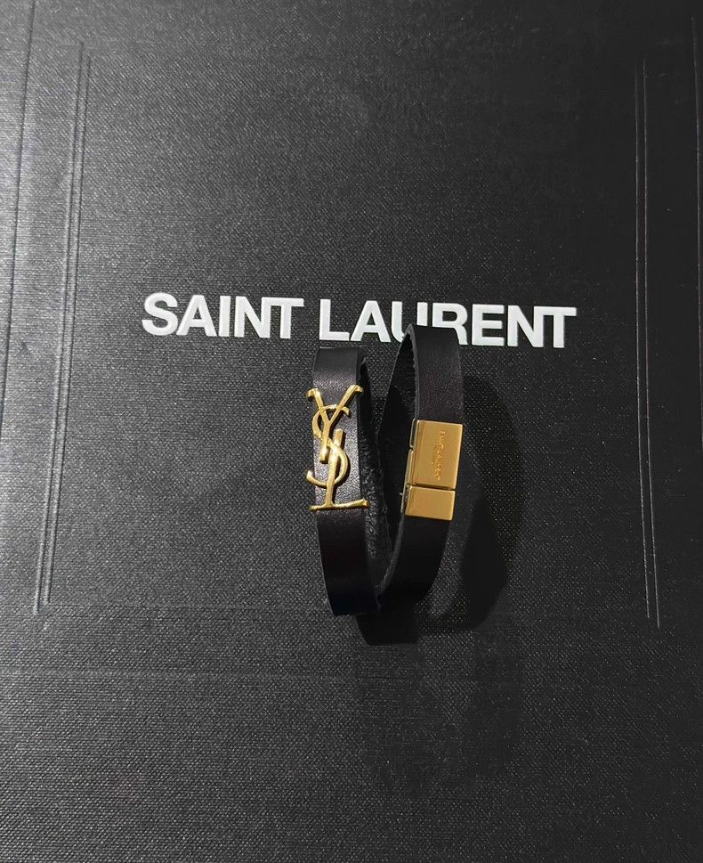 Saint Laurent Paris Saint Laurent YSL Gold Logo Bracelet - dmc Size ONE SIZE - 1 Thumbnail