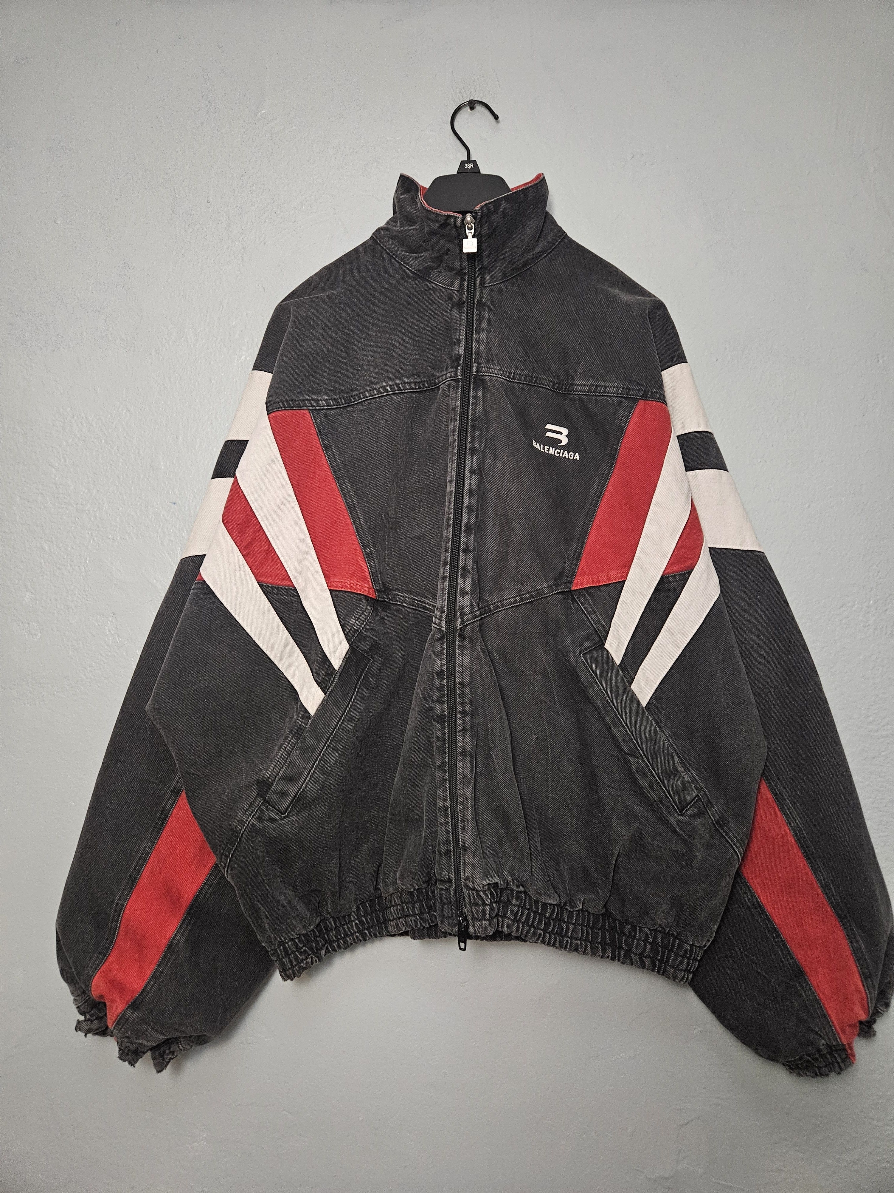 Balenciaga Balenciaga Denim Track Jacket Sporty B | Grailed