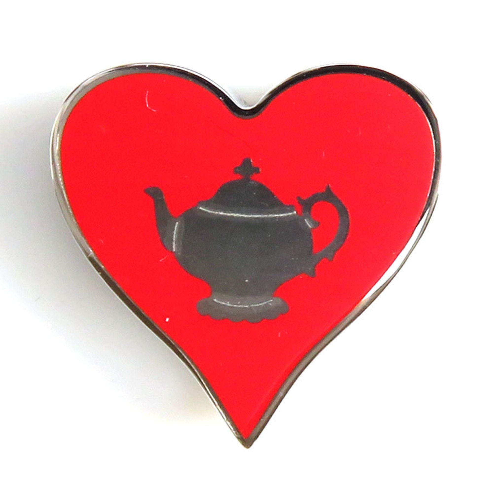 image of Hermes Scarf Ring Tea Time Metal/enamel Silver/red Women's E56002G in Black