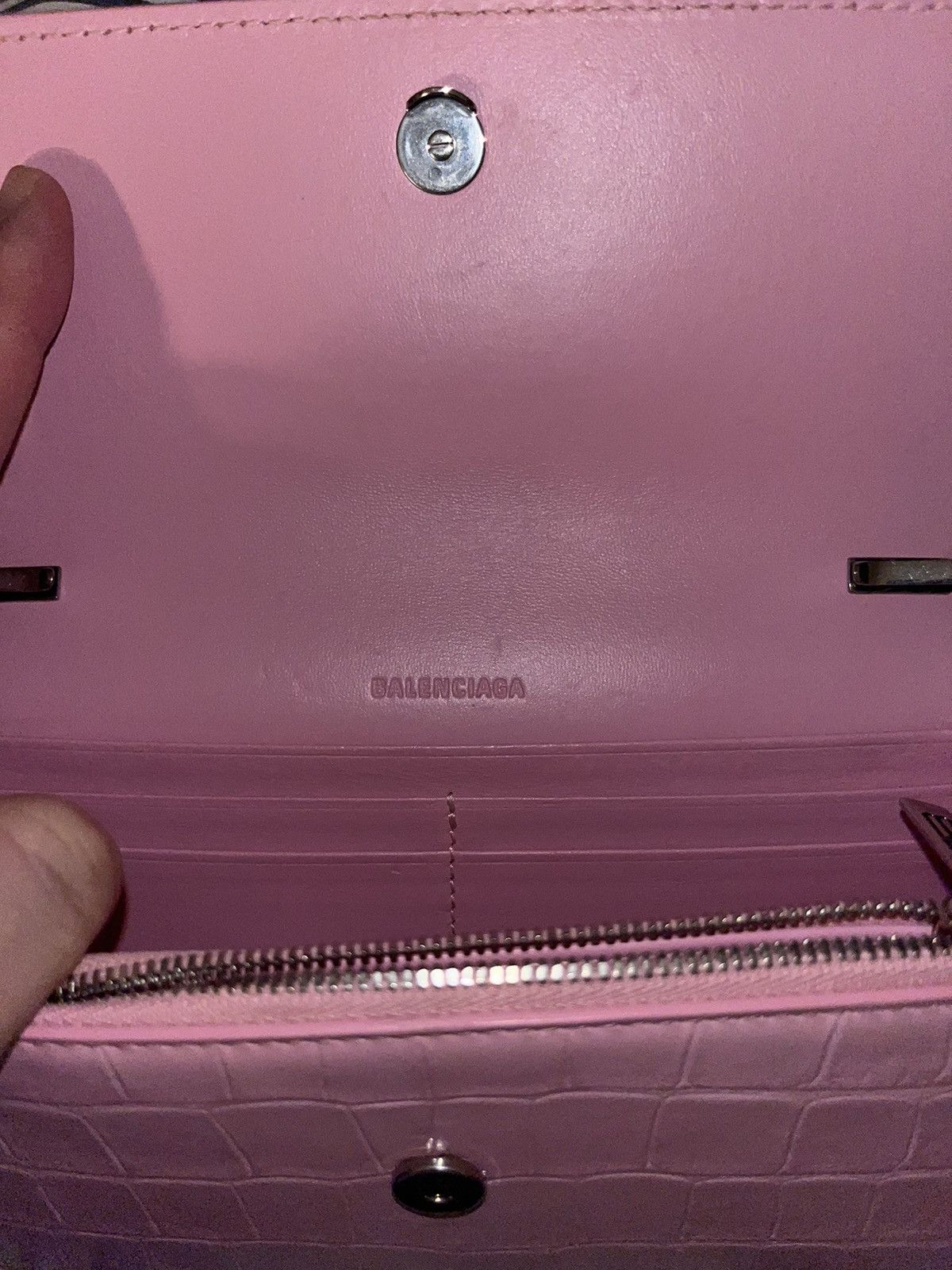 Balenciaga Pink Crocodile Leather Bag Size ONE SIZE - 5 Thumbnail