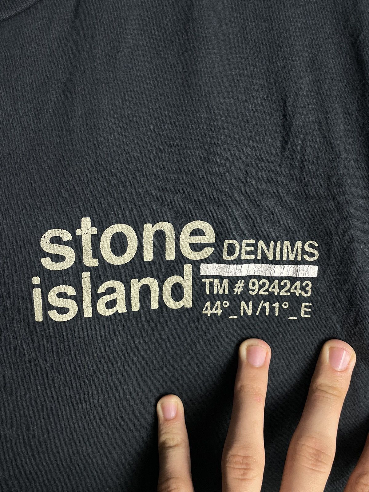 Stone Island Vintage Stone Island Denims T Shirt Logo Size US XL / EU 56 / 4 - 4 Thumbnail