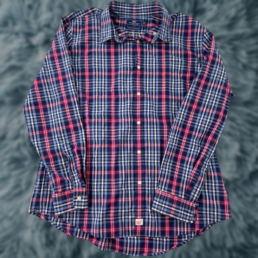 Vineyard Vines Vineyard Vines Murray Shirt Shirt Adult XL Multicolor Plaid Long Sleeve Slim Button-Up Mens Size US XL / EU 56 / 4 - 1 Thumbnail
