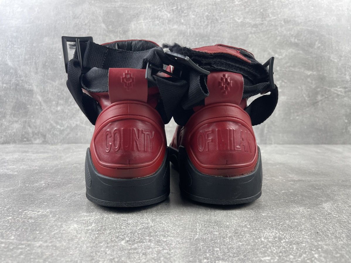 Marcelo Burlon Marcelo Burlon Red Leather Devil Opium Hight Sneakers Shoes Size US 8 / EU 41 - 8 Thumbnail