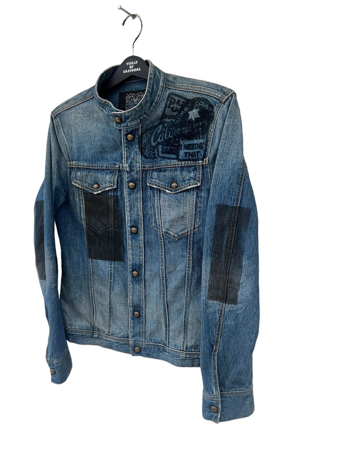 Japanese Brand Velvet Blue Japan Panter Denim Cafe Racer Jacket Size US M / EU 48-50 / 2 - 13 Thumbnail