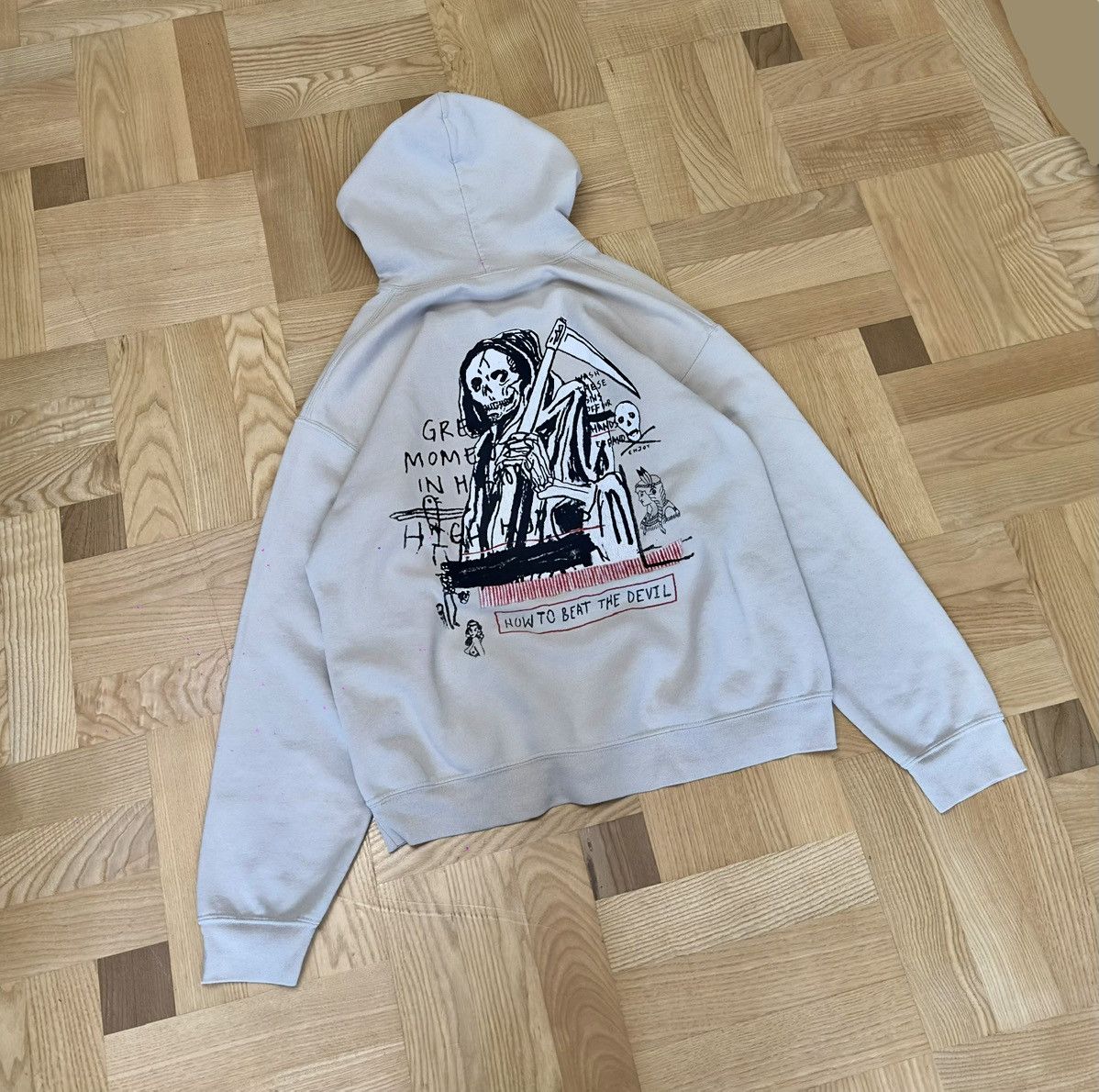 Gildan UNRELEASED Kanye West Yeezus How to Beat The Devil Hoodie Size US L / EU 52-54 / 3 - 1 Thumbnail