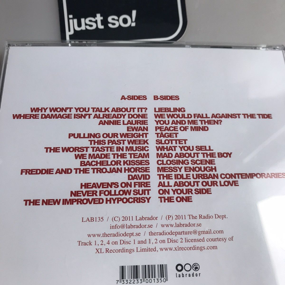Hysteric Glamour The Radio Dept. - Passive Aggressive Singles 2002-2010 2disc Size ONE SIZE - 16 Thumbnail