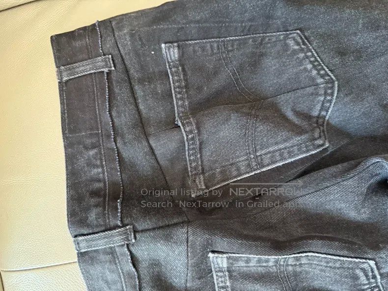 Vetements Vetements size M Patchwork denim pants washed black Size US 27 - 3 Thumbnail