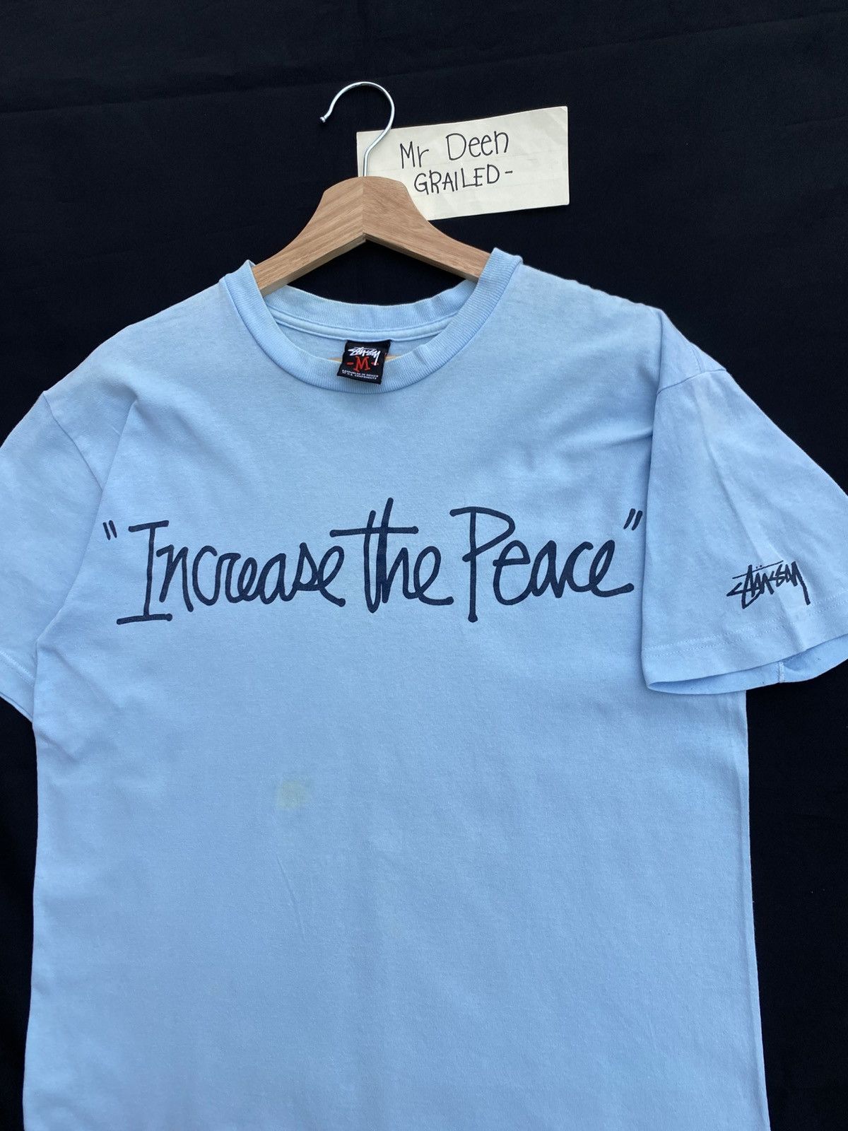Stussy Rare Vintage Stussy "Increase the Peace " Tshirt Size US M / EU 48-50 / 2 - 8 Thumbnail
