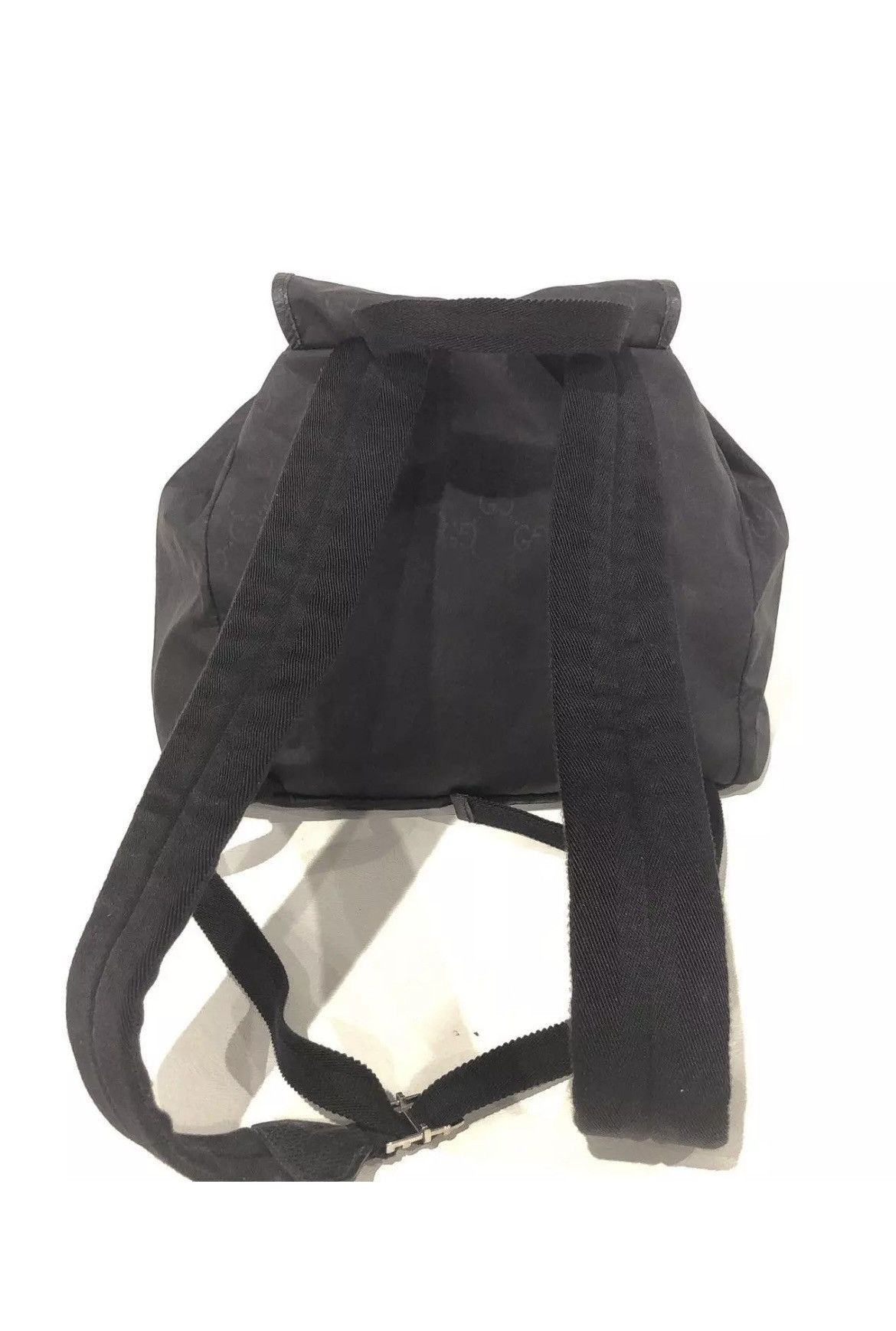 Gucci Gucci Black GG Nylon Drawstring Backpack Size ONE SIZE - 7 Thumbnail